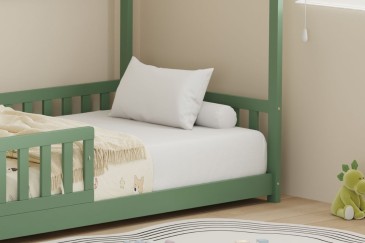 Cama Cabaña POOH Verde 196x96 cm para niños | Atrapamuebles