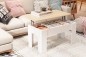 Mesa de centro elevatória VIKA Carvalho Canadian e Branco Mesa de centro elevatória VIKA Carvalho Canadian e Branco