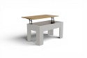 Mesa centro Elevable VIKA Roble Artisan y Blanco