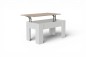 Mesa centro Elevable VIKA Roble Natural y Blanco Mesa centro Elevable VIKA Roble Natural y Blanco