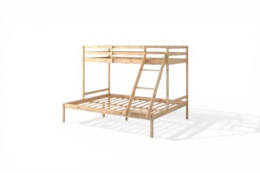 Litera OXFORD Roble con colchones 150x190 y 90x190 | Atrapamuebles