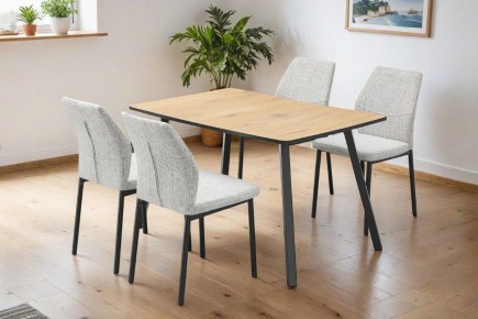 Pack Mesa de salón OHIO + 4 Sillas LUSK2 Beige