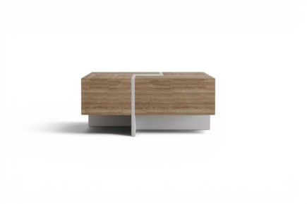 Mesa de centro KUBB Roble y Blanco
