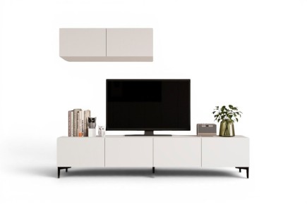 Mueble de salón TV STIVLO 200 cm en color Blanco