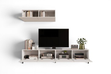 Mueble de salón TV STIVLO 200 cm en color Blanco