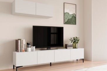 Mueble de salón TV STIVLO 200 cm en color Blanco