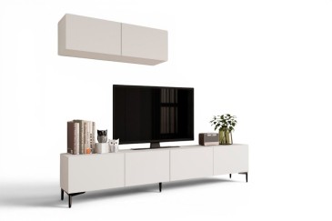 Móvel de sala TV STIVLO 200 cm em cor Branco