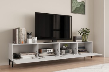 Móvel de sala TV SVEVA 200 cm em cor branca
