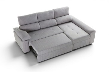 Chaiselongue Cama Derecha ROSALIA Gris | Atrapamuebles