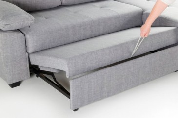 Chaiselongue Cama Derecha ROSALIA Gris | Atrapamuebles