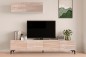 Mueble de salón Tv STIVLO Blanco y Roble Canadian