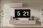 Mueble de salón Tv STIVLO Blanco y Roble Canadian