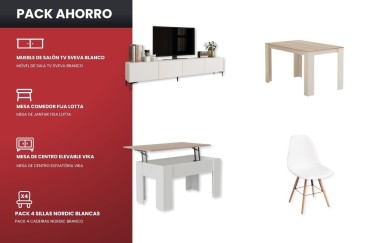 Pack Ahorro muebles de Salón Sveva  | Atrapamuebles
