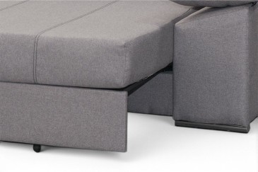 Chaiselongue Cama Izquierda DANIEL Gris 270 cm