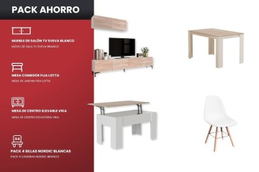 Pack Ahorro muebles de Salón Stivlo | Atrapamuebles