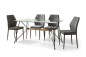 Pack Mesa de Jantar CALIFORNIA + 4 Cadeiras LUSK Cinzento-Claro Pack Mesa de Jantar CALIFORNIA + 4 Cadeiras LUSK Cinzento-Claro