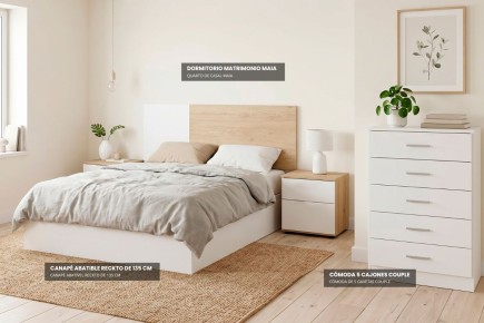 PACK Dormitorio MAIA + Canapé RECKTO 135 | Atrapamuebles