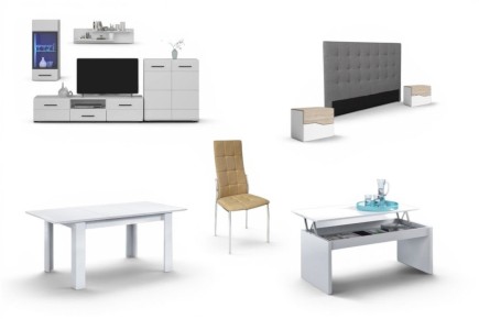 Apartamento completo 14 - ALASKA (Sillas SAKURA Beige - Cabeceira Gris Tela)