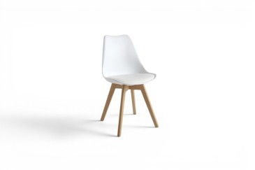 PACK mesa HAMAR blanca y 4 sillas Beech | Atrapamuebles