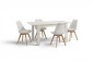 PACK Mesa HAMAR Blanca + 4 Sillas Beech Blancas diseño PACK Mesa HAMAR Blanca + 4 Sillas Beech Blancas diseño