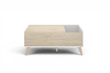 Mesa de centro NESS em Carvalho e Branco ao MELHOR PREÇO