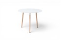 Pack Mesa de Jantar Redonda + 4 Cadeiras NORDIC Brancas
