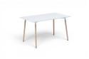 Pack Mesa comedor rectangular 120 + 4 sillas NORDIC Blancas