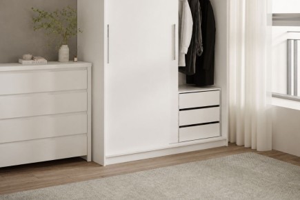Cómoda 3 gavetas Kiara Blanca