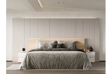 Dormitorio matrimonio SVENJA Roble Cambrian / Blanco