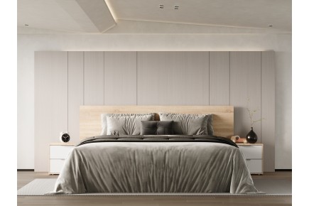 Dormitorio matrimonio SVENJA Roble Cambrian / Blanco