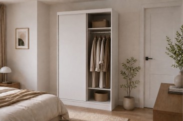 Armario RUBI 2 puertas correderas blanco moderno