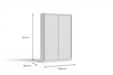 Armario RUBI 2 puertas correderas blanco moderno