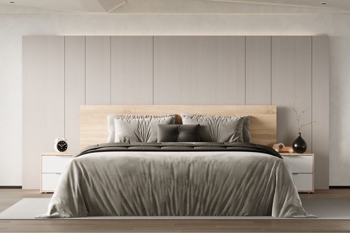 Quarto de casal SVENJA Carvalho Cambrian / Branco Quarto de casal SVENJA Carvalho Cambrian / Branco