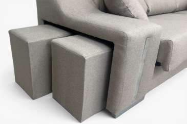 Chaise longue direita OSCAR greige de 265 cm