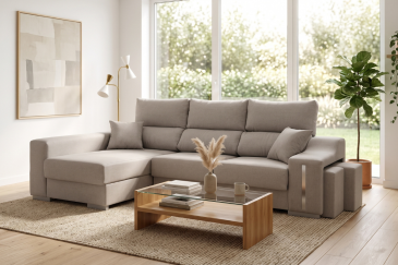 Chaiselongue Izquierda OSCAR Greige al mejor precio