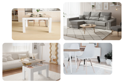 Pack Muebles de Salón Lotta Oscar Izquierda Gris