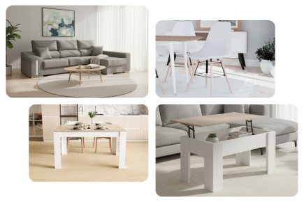 Pack Muebles de Salón Lotta Oscar Derecha Gris | Atrapamuebles
