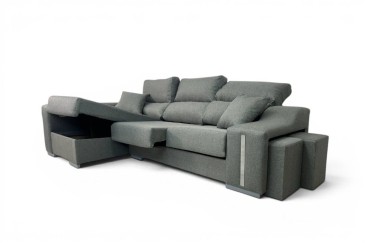 Chaiselongue Izquierda OSCAR Gris azulado