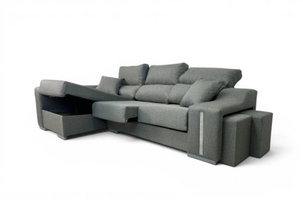 Chaiselongue Izquierda OSCAR Gris azulado