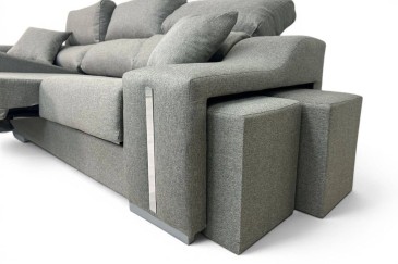 Chaiselongue Izquierda OSCAR Gris azulado al mejor precio