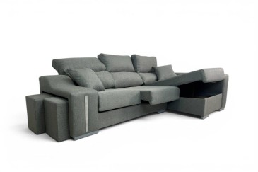 Chaiselongue Direita OSCAR de 265 cm em cinzento azulado