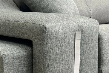 Chaiselongue Direita OSCAR de 265 cm em cinzento azulado