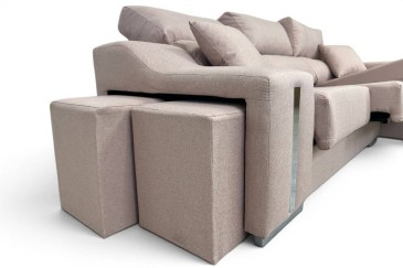 Chaiselongue Derecha OSCAR de 265 cm Rosa Palo
