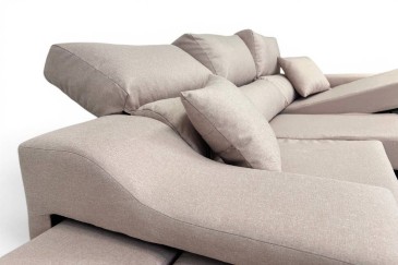 Chaise Longue Direita OSCAR de 265 cm em Rosa Velho