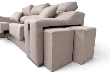 Chaiselongue Izquierda OSCAR de 265 cm Rosa Palo