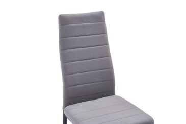 PACK Mesa comedor Fija LOTTA Blanco Roble Natural + 4 Sillas Yuri Gris