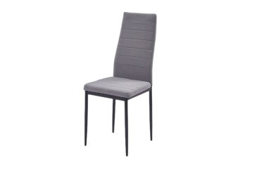 PACK Mesa comedor Fija LOTTA Blanco Roble Natural + 4 Sillas Yuri Gris