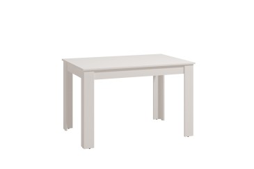 PACK Mesa HAMAR Blanca 120x80 + 4 Sillas YURI Negras