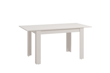 PACK Mesa HAMAR Blanca 120x80 + 4 Sillas YURI Negras