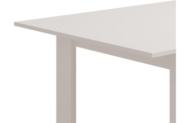 PACK Mesa HAMAR Branca 120x80 + 4 Cadeiras YURI Pretas